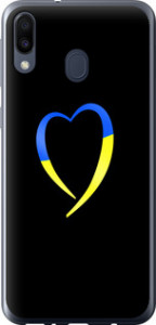 Чехол на Samsung Galaxy M20 Жёлто-голубое сердце 885t-1660 (Черный)