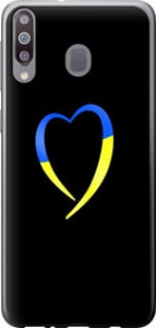 Чехол на Samsung Galaxy M30 Жёлто-голубое сердце 885u-1682 (Черный)