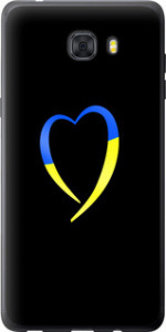 Чохол на Samsung Galaxy C9 Pro Жовто-блакитне серце 885u-720 (Black)