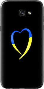 Чохол на Samsung Galaxy A7 (2017) Жовто-блакитне серце 885t-445 (Чорний)