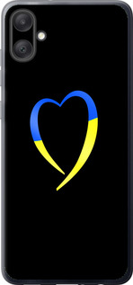 Чохол на Samsung Galaxy A05 Жовто-блакитне серце 885u-3355 (Чорний)