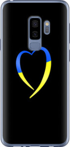 Чохол на Samsung Galaxy S9 Plus Жовто-блакитне серце 885u-1365 (Чорний)