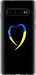 Чехол на Samsung Galaxy S10 Жёлто-голубое сердце 885u-1640 (Черный)