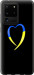 Чохол на Samsung Galaxy S20 Ultra Жовто-блакитне серце 885t-1831 (Чорний)