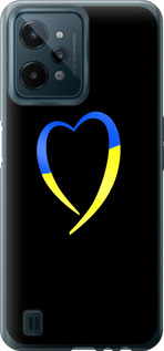 Чохол на Realme C31 Жовто-блакитне серце 885u-2593 (Чорний)