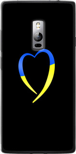 Чохол на OnePlus 2 Жовто-блакитне серце 885u-386 (Black)