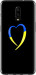Чехол на OnePlus 6T Жовто-блакитне серце 885u-1587 (Black)