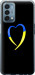 Чехол на OnePlus Nord N200 Жовто-блакитне серце 885u-2384 (Black)