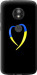 Чехол на Motorola Moto E5 Play Жёлто-голубое сердце 885u-1429 (Черный)
