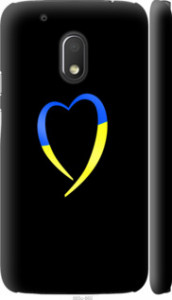Чехол на Motorola Moto G4 Play Жовто-блакитне серце 885m-860 (Чорний)