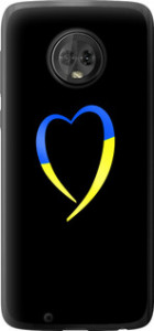 Чехол на Motorola Moto G6 Жёлто-голубое сердце 885u-982 (Черный)