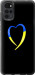 Чохол на Motorola G22 Жовто-блакитне серце 885u-2681 (Чорний)
