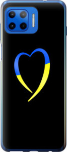 Чохол на Motorola Moto G Plus Жовто-блакитне серце 885u-2202 (Black)