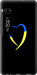 Чохол на Meizu Pro 7 Plus Жовто-блакитне серце 885u-1131 (Чорний)