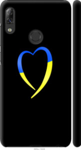 Чехол на Lenovo K5 Pro Жёлто-голубое сердце 885m-1608 (Черный)