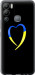 Чехол на Infinix Hot 12i Жёлто-голубое сердце 885u-2863 (Черный)