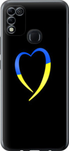 Чехол на Infinix Hot 11 Play Жовто-блакитне серце 885u-2756 (Чорний)