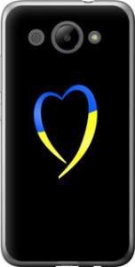 Чехол на Huawei Y3 2017 Жёлто-голубое сердце 885t-991 (Черный) для Huawei Y3 (2017)
