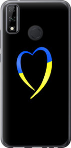 Чехол на Huawei Y8s Жёлто-голубое сердце 885u-2027 (Черный)