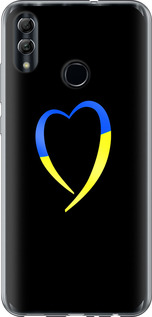Чохол на Huawei Honor 10 Lite Жовто-блакитне серце 885u-1618 (Black)