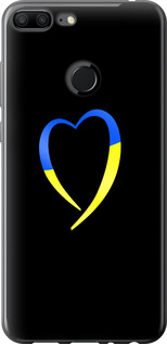 Чохол на Huawei Honor 9 Lite Жовто-блакитне серце 885u-1359 (Чорний)