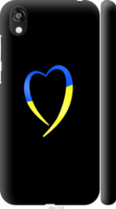 Чохол на Huawei Honor 8S Жовто-блакитне серце 885m-1679 (Чорний)