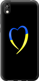 Чохол на Huawei Honor 8S Жовто-блакитне серце 885t-1679 (Black)