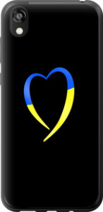 Чохол на Huawei Honor 8S Жовто-блакитне серце 885t-1679 (Black)