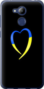 Чехол на Huawei Honor 6C Pro Жёлто-голубое сердце 885u-1358 (Черный)