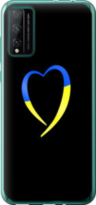 Чехол на Huawei Honor Play 4T Pro Жёлто-голубое сердце 885u-1914 (Черный)