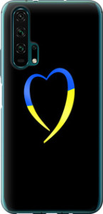Чехол на Huawei Honor 20 Pro Жёлто-голубое сердце 885u-1702 (Черный)