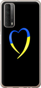 Чохол на Huawei P Smart 2021 Жовто-блакитне серце 885u-2100 (Чорний)
