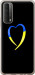 Чохол на Huawei P Smart 2021 Жовто-блакитне серце 885u-2100 (Чорний)