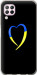 Чехол на Huawei P40 Lite Жовто-блакитне серце 885t-1887 (Чорний)