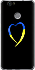 Чохол на Huawei Nova Жовто-блакитне серце 885t-439 (Black)