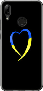 Чехол на Huawei Nova 3 Жёлто-голубое сердце 885u-1535 (Черный)