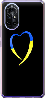 Чохол на Huawei Nova 8 Жовто-блакитне серце 885u-2245 (Чорний)