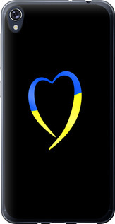 Чехол на Asus ZENFONE Live ZB501KL Жовто-блакитне серце 885u-1128 (Чорний)