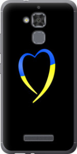 Чехол на Asus Zenfone 3 Max ZC520TL Жёлто-голубое сердце 885u-442 (Черный)