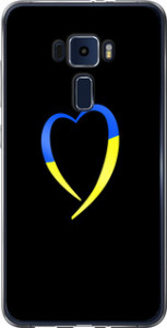 Чохол на Asus Zenfone 3 ZE552KL Жовто-блакитне серце 885u-448 (Black)