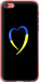 Чохол на iPhone 5c Жовто-блакитне серце 885t-23 (Black)