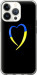 Чехол на iPhone 13 Pro Жёлто-голубое сердце 885u-2372 (Черный)