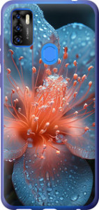 Чехол на ZTE Blade A7S 2020 Роса на цветке 6039u-2454 (Фиолетовый)