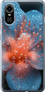 Чехол на ZTE Blade A31 Plus Роса на цветке 6039u-2637 (Фиолетовый)