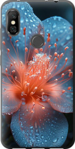 Чехол на Xiaomi Redmi Note 6 Pro Роса на цветке 6039t-1551 (Фиолетовый)