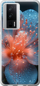 Чехол на Xiaomi Redmi K60 Роса на цветке 6039u-2973 (Фиолетовый) для Xiaomi Redmi K60