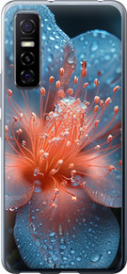 Чехол на Vivo Y73S Роса на цветке 6039u-2159 (Фиолетовый)