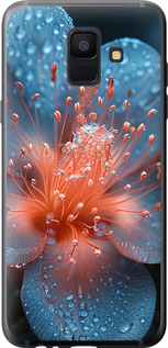 Чехол на Samsung Galaxy A6 2018 Роса на цветке 6039t-1480 (Фиолетовый)