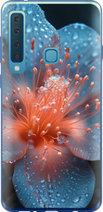 Чехол на Samsung Galaxy A9 (2018) Роса на цветке 6039u-1503 (Фиолетовый)