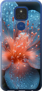 Чехол на Motorola E7 Plus Роса на цветке 6039u-2107 (Фиолетовый)